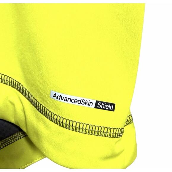 Salomon 1/4 Zip Performance Pullover Advanced Skin Shield Neon Reflective Sz L - Picture 3 of 8